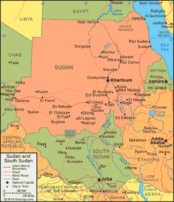 South Sudan Map