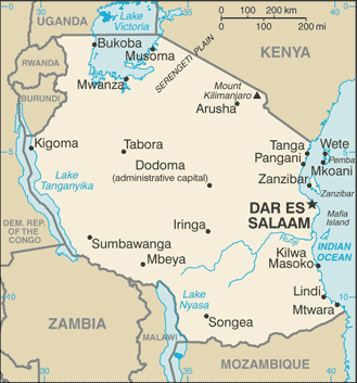 Tanzania Map