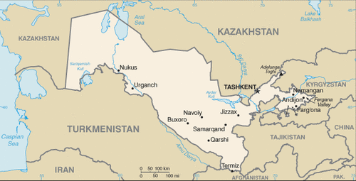 Uzbekistan Map