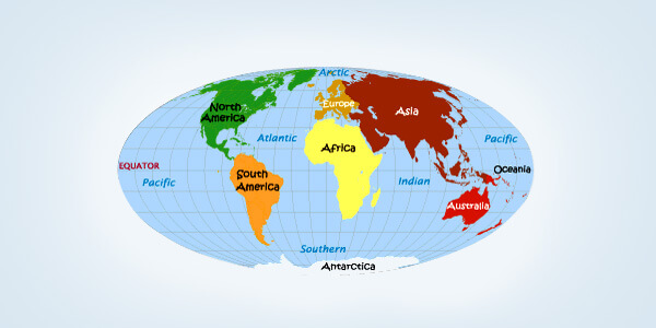 Largest Continent Map